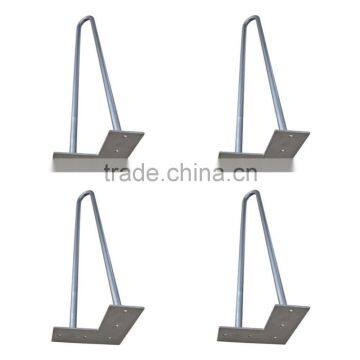 16 Inch Set of Four Steel Hairpin Table Legs for End Tables photo-3