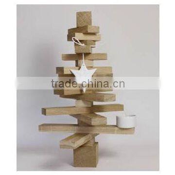 fodable wood slat nailed christmas tree