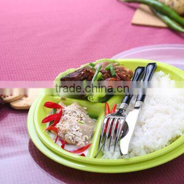Healthy Portion Control Plates, On The Go, BPA-Free, 3-Section Diet Plates With Vented Lids