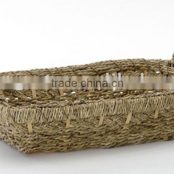 low price straw baskets with handle for gifts