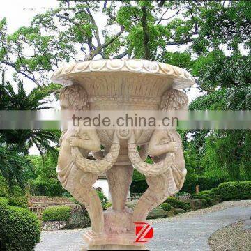 cheap resin garden flowerpot with children statue