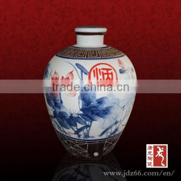 Classic Chinese design ceramic wine jug