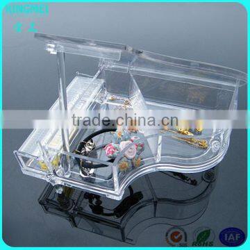 Clear Acrylic Piano Shape Jewelry Storage Box