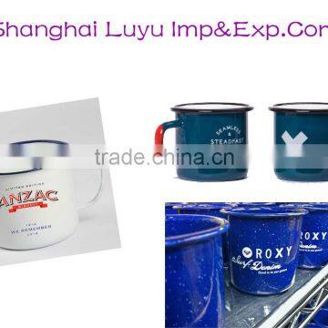 logo printing promotion porcelain enamel mug coffee cup