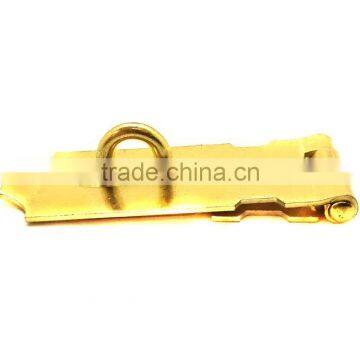2-5/8" Safety Hasp With Loose Staple Brass Plated, Door Hasp, Steel Hasp Staple Set photo-3