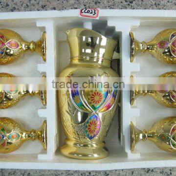 JK018 7pcs Glass Drinking Set With Deco photo-2