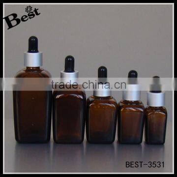 High Quality Original Amber 30ml Square Glass Dropper Bottle Face Oil 30ml Square Glass Dropper Bottle photo-4