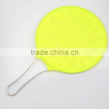 High Quality Silicone Rubber Flat Colored Colanders Decorative Colanders