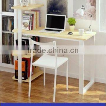 Modern design personal wooden bookcase with computer desk