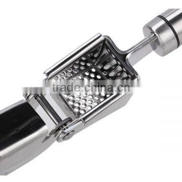 The Finest Quality Stainless Steel Garlic Press Mincer Peeler Brush Crusher Set photo-6