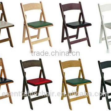 Hot Sale Wedding Used Wooden Folding Padded Chair for Party Rental photo-5