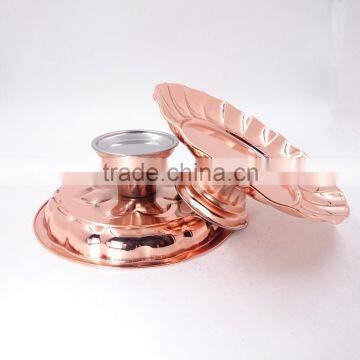 Elegant Dry Fruit Tray /Plate With Metal Base for Tableware Decoration