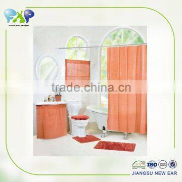 High quality used home goods thick custom pink bathroom shower curtain