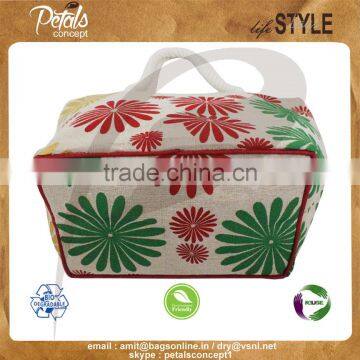 PP Laminated Juco Fabric Beach Bag With Twisted Rope Handle photo-5