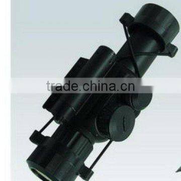 Compact 4X25 Rifle Scope Red Green Mil-Dot Reticle With Side Attached Red Laser Sight Combo