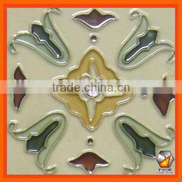 Hand Made Glazed Ceramic Flower Wall Tiles