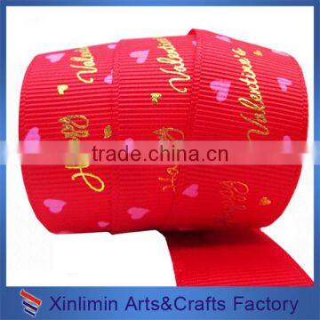 Custom New Design Colorful Flower Glittered Ribbon for Christmas Wrapping