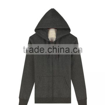 No Pockets Plain Slim Fit Wholesale Zip Hoodies