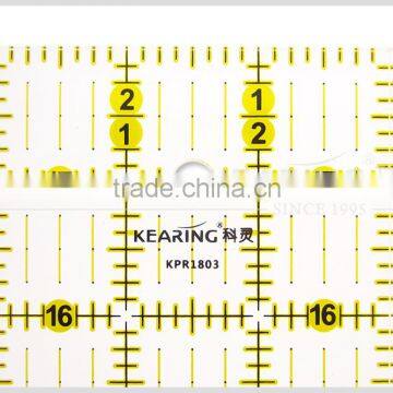 Kearing Chinese Factory Price OEM Inch Scale Acrylic Quilting Ruler, 18'' * 3'' Patchwork & Quilting Rulers # KPR1803 photo-3