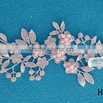 Factory supply large beaded lace applique with best price