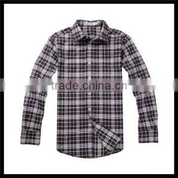 top selling china supplier elegant man CVC plaid long sleeve shirts medieval