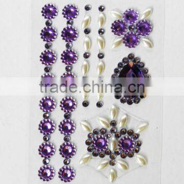 Set Of 4 Heart Star Stick On Self Adhesive Gems Colorful Rhinestones, Scrapbooking DIY Craft Acrylic Crystals photo-4