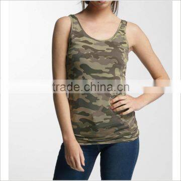 Custom Breathable Camouflage Color Vest Fashion Casual Wear Camo Womens Tank Top