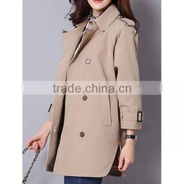 2015 High Quality Customized Spring Ladies Long Cotton Coat photo-4