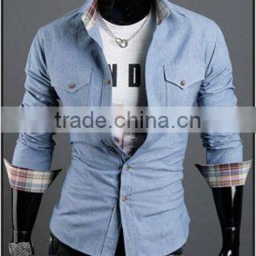 Denim shirts long sleeve