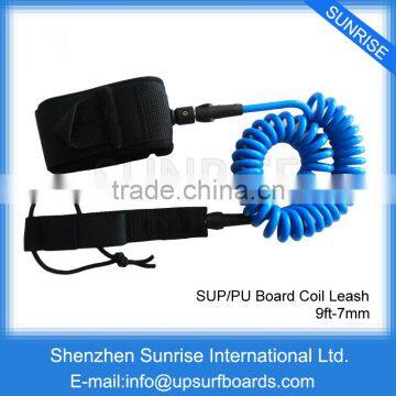 High Quality SUP Leash Coil Surfboard Leash Blue Leash Hot Sale