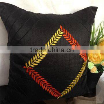 Black Decorative Pillow,black & Orange Pillow, Pin Tucks Pillow, Halloween Decor, Fal Decor, Pillow for Bedroom photo-3