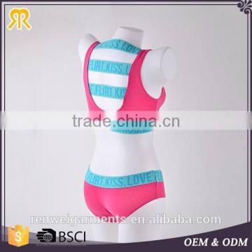 Custom Yoga Wear Seamless Youth Ladies Sports Sexy Bra and Panties photo-2