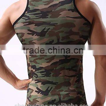 Stylish 2017 New Camo Tank Top/ Slim Fit Tank Top /Color Binding Tap Top T1701011 photo-2