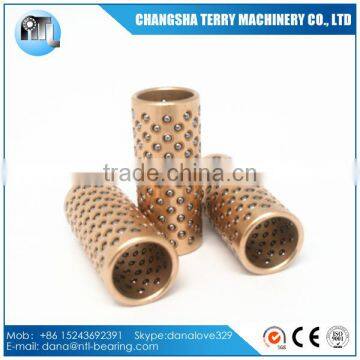 Small linear brass ball cage bushing