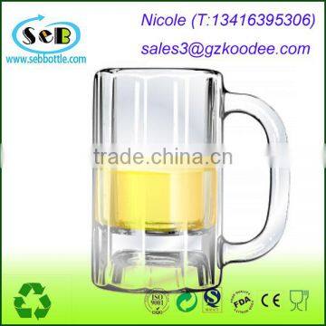 Hot-Sales+Health+Eco-friendly+High Quality+Transparent Beer glasses custom,glass beer mugs with handles