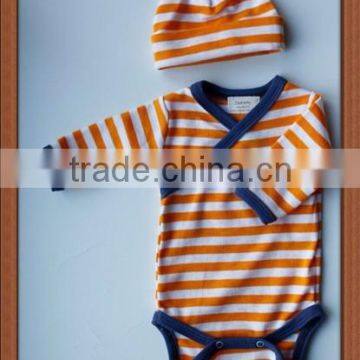 2015newest organic cotton baby rompers wholesale baby clothes kimono newborn clothing baby infant hooded romper w hat suit