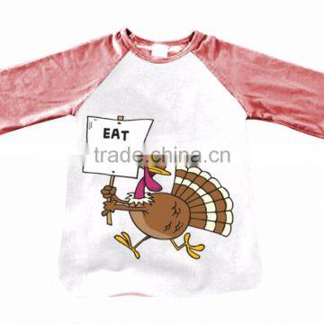 2017wholesale Fashion Clothing Cute Printing Girls Boys Turkey Tops photo-3