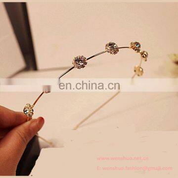 Sweet Sunflower Crystal Alloy Headwear Magnetic Hair Clasp