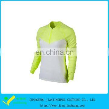 Popular High Quality Color Combination Long Sleeve Polo Shirts For Women