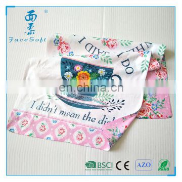 custom printing Microfiber Promotional printed Towel with Elastic