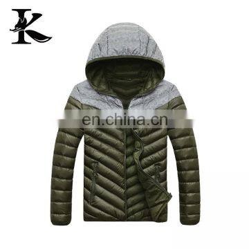 Light weight reflective warm winter down jacket padded coats