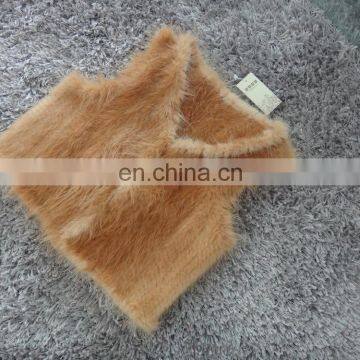 Knitted Fur Vest Waistcoat Women Nutria Fur Mini Vest photo-3