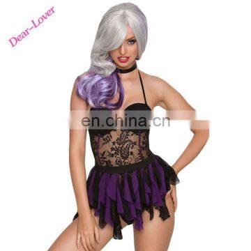 Halloween Cosplay Halterneck Patchwork Ocean Witch Fantasy Lingerie Costumes