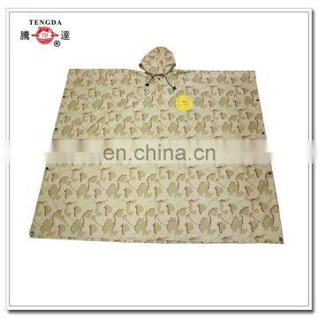 Waterproof Blue Knitted Polyester Pongee Pvc Rainponcho photo-4