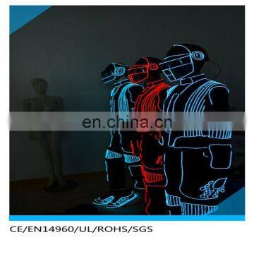 hot sale RGB control robot el wire clothes