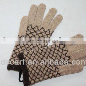 wool glove (JDG-S5C#) hijab fabric#) knit glove