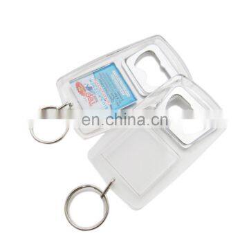 Free Sample Personalized Clear Acrylic Keyrings With Beer Opener photo-2