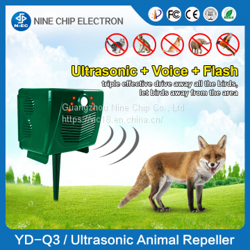 Sonic Sound Wave Aniaml Repeller Solar Ultrasonic Bird Repeller for Yard photo-5