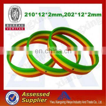 Promotion custom silicone band/rubber band/rubber wristband with blank