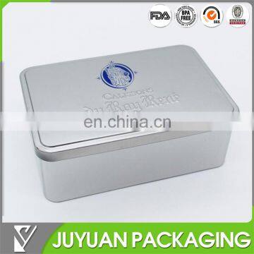 Customized thin metal tin box, plain tin box for cookies or chocolate or food wholesale